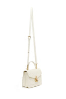 Woman Cream Long Strap Snake Patterned Mini Shoulder Bag | Derimod