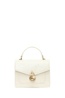 Woman Cream Long Strap Snake Patterned Mini Shoulder Bag | Derimod
