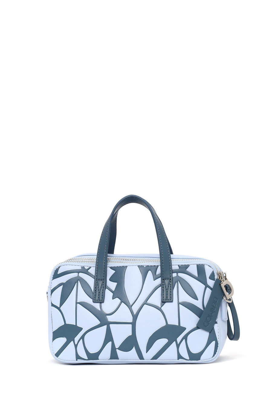 Woman Blue Long Strap Printed Shoulder Bag