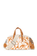 Woman Orange Long-Strap Printed Shoulder Bag | Derimod