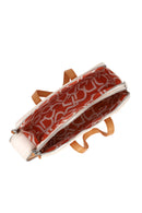 Woman Orange Long-Strap Printed Shoulder Bag | Derimod