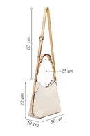 Woman Cream Long-Strap Printed Shoulder Bag | Derimod