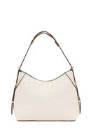 Woman Cream Long-Strap Printed Shoulder Bag | Derimod