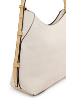 Woman Cream Long-Strap Printed Shoulder Bag | Derimod