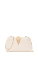 Woman Cream Long Chain Strap Evening Mini Clutch Bag | Derimod