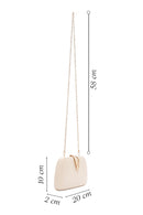 Woman Cream Long Chain Strap Evening Mini Clutch Bag | Derimod