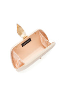 Woman Cream Long Chain Strap Evening Mini Clutch Bag | Derimod