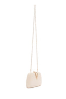 Woman Cream Long Chain Strap Evening Mini Clutch Bag | Derimod