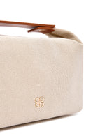 Women's Beige Long Strap Fabric Crossbody Bag | Derimod