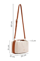 Women's Beige Long Strap Fabric Crossbody Bag | Derimod