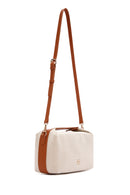 Women's Beige Long Strap Fabric Crossbody Bag | Derimod
