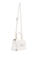 Women's Cream Long Strap Printed Crossbody Bag | Derimod