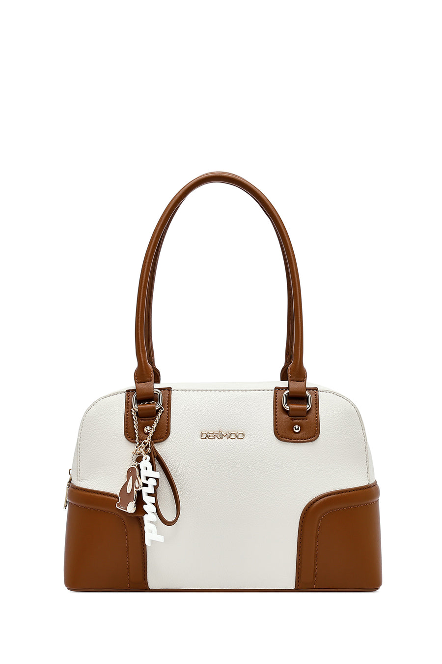Kadın Krem Charmlı Omuz Çantası 26SBD282618 | Derimod