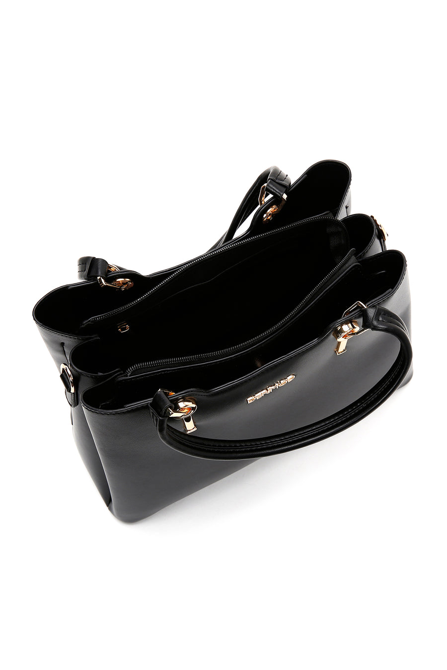 Women's Black Long Strap Classic Handbag