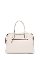 Women's Beige Long Strap Crocodile Pattern Handbag | Derimod