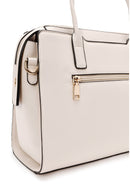 Women's Beige Long Strap Crocodile Pattern Handbag | Derimod