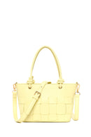 Woman Yellow Long-Strap Knit Mini Shoulder Bag | Derimod