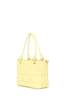 Woman Yellow Long-Strap Knit Mini Shoulder Bag | Derimod