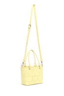 Woman Yellow Long-Strap Knit Mini Shoulder Bag | Derimod
