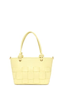 Woman Yellow Long-Strap Knit Mini Shoulder Bag | Derimod