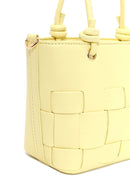 Woman Yellow Long-Strap Knit Mini Shoulder Bag | Derimod