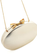 Women's Gold Chain Strap Mini Metallic Box Dress Bag | Derimod