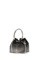Women's Black Long Chain Strap Embellished Mini Evening Bag | Derimod