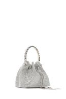 Women's Silver Long Chain Strap Embellished Mini Evening Bag | Derimod