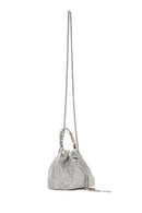 Women's Silver Long Chain Strap Embellished Mini Evening Bag | Derimod