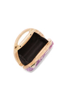 Women's Purple Chain Strap Sequin Mini Box Dress Bag | Derimod