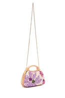 Women's Purple Chain Strap Sequin Mini Box Dress Bag | Derimod