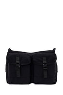 Male Black Fabric Messenger Bag | Derimod