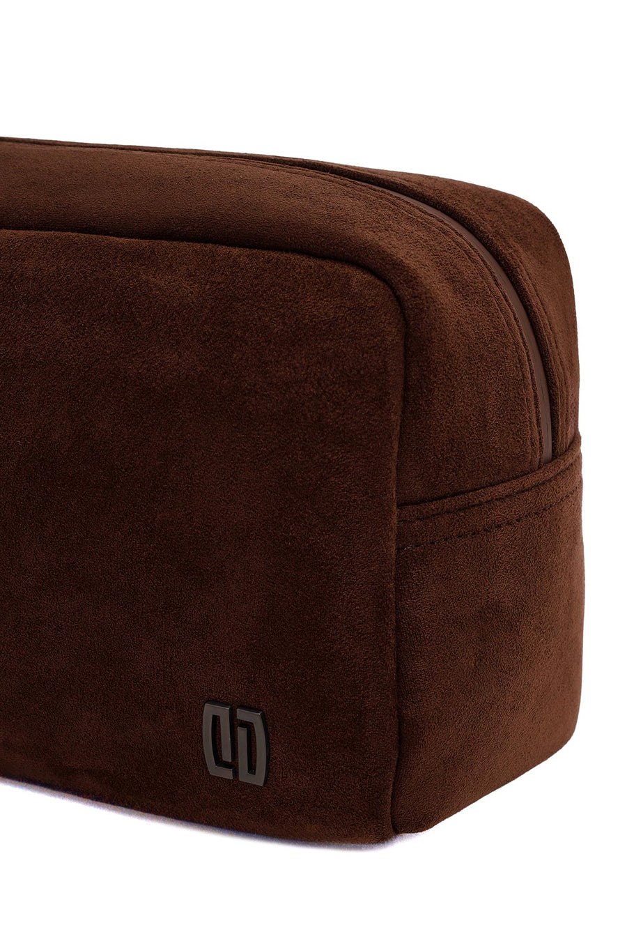 Male Brown Suede Mini Handbag