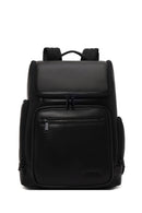 D-Pack Unisex Black Leather Backpack | Derimod