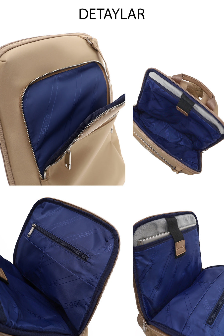 D-Pack Unisex Beige Backpack