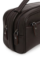 Male Brown Leather Handbag | Derimod
