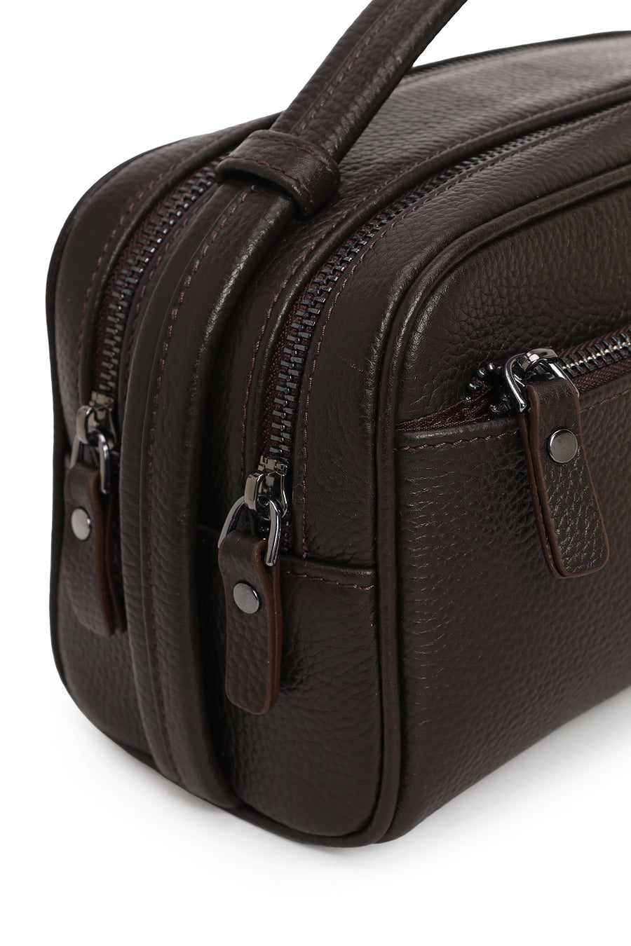Male Brown Leather Handbag