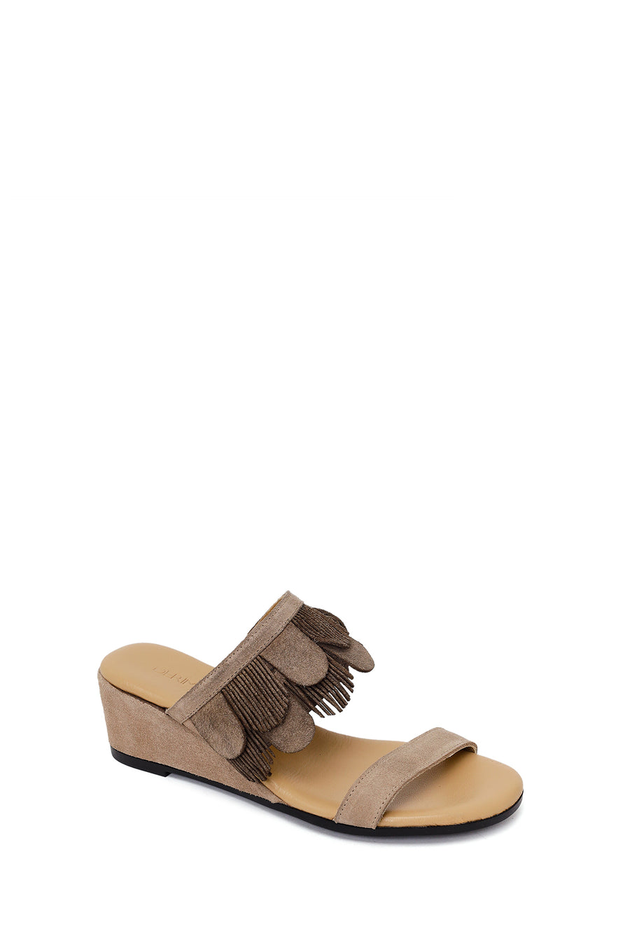 Women's Mink Wedge Suede Leather Slippers