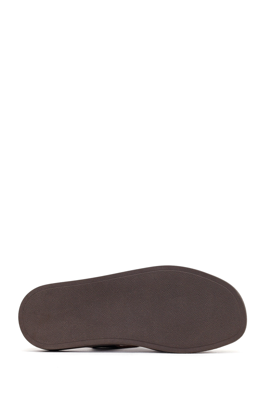 Women's Brown Leather Sandals with Buckle Back