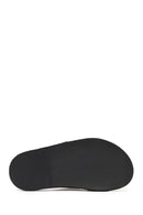 Woman Beige Suede Leather Slippers | Derimod
