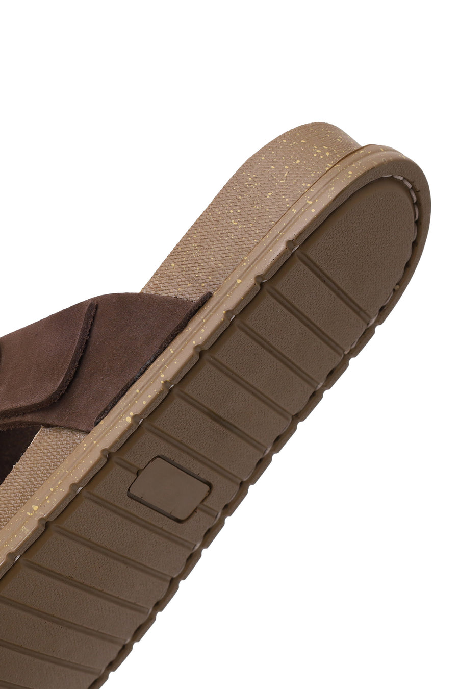 Woman Brown Buckled Suede Slipper