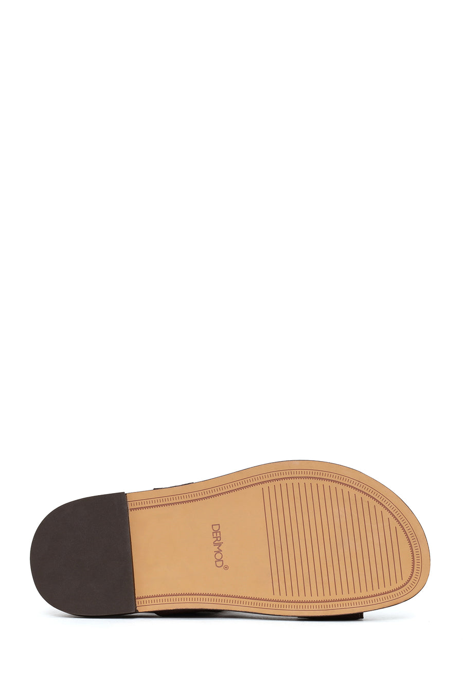 Woman Brown Toe-Post Suede Sandal
