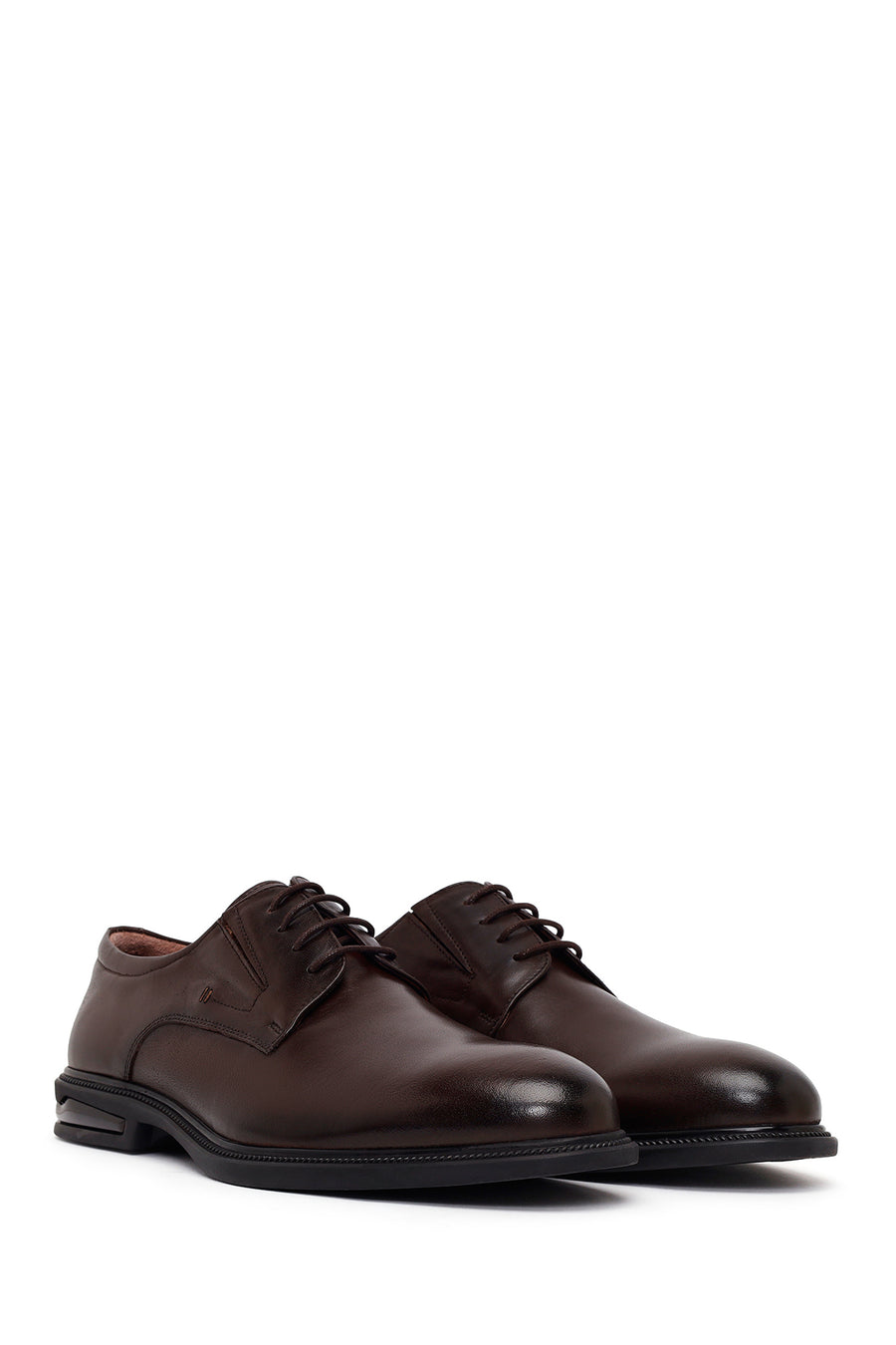 Male Brown Lace-up Leather Classic Shoes