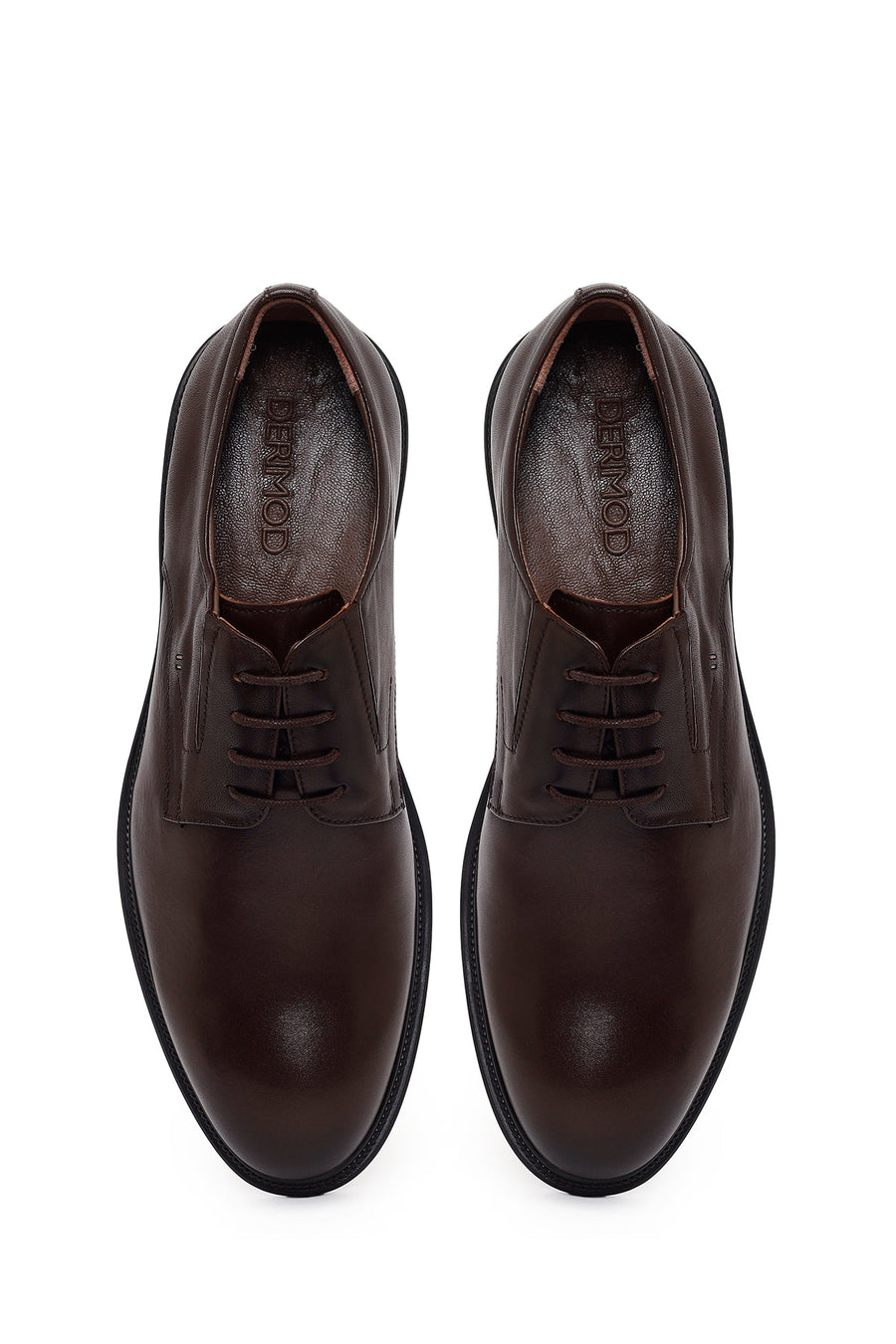 Male Brown Lace-up Leather Classic Shoes