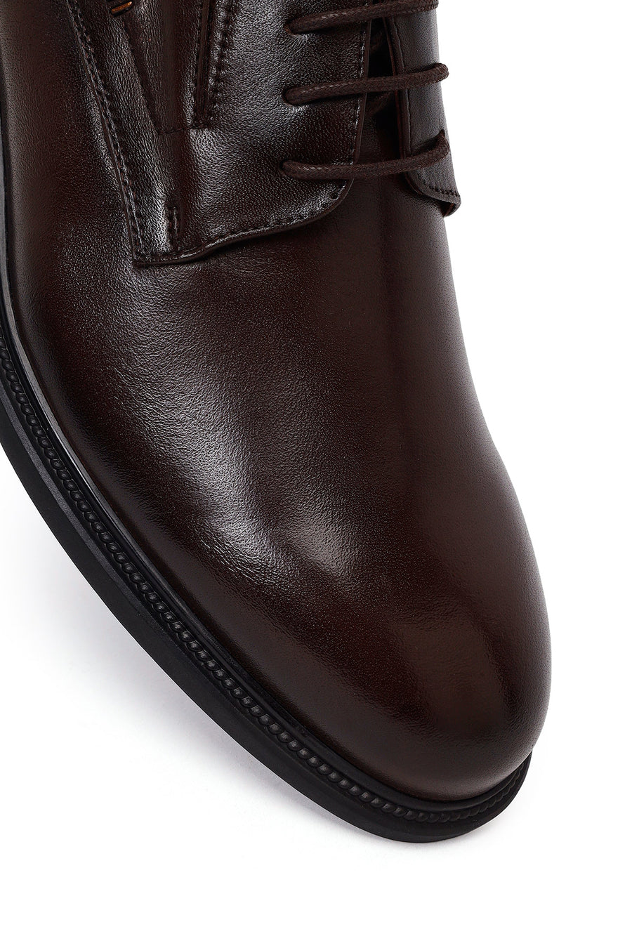 Male Brown Lace-up Leather Classic Shoes