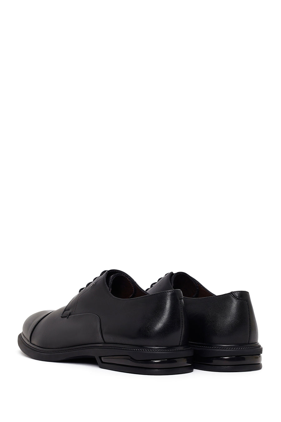 Male Black Lace-Up Leather Casual Shoes