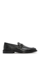 Men's Black Buckle Leather Classic Loafer | Derimod