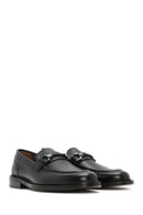 Men's Black Buckle Leather Classic Loafer | Derimod