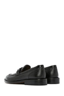 Men's Black Buckle Leather Classic Loafer | Derimod
