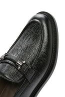 Men's Black Buckle Leather Classic Loafer | Derimod